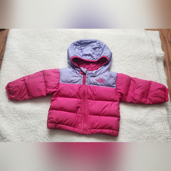 The North Face Pink and Lavender Toddler Jacket, Size 3-6 Months - Picture 1 of 9